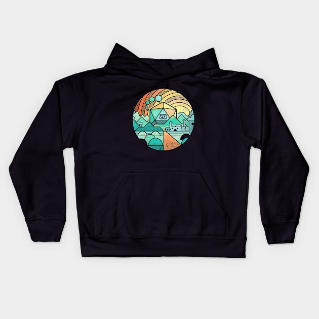 Kingdom of D20 Kids Hoodie by artlahdesigns